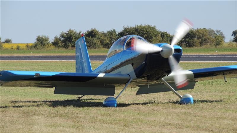 RV-8 Looking a for parking spot at the Texas Antique Aircraft Fly-in