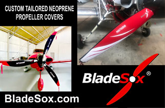 Custom tailored neoprene propeller covers