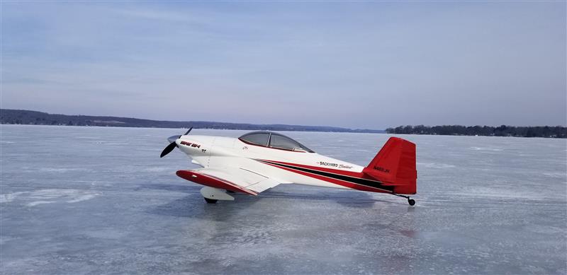 RV4 hard water landing