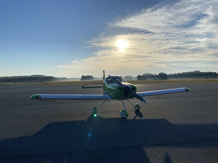 Sun rising over RV-14A