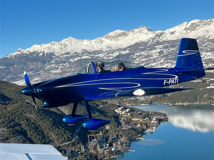 Flying over the Lac de Serre-Ponçon France